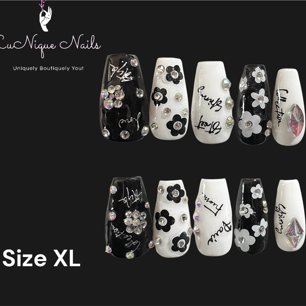 Street Flower Press On Nail Art Set